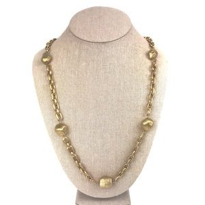 Brushed Gold Nugget Chain Necklace RL China